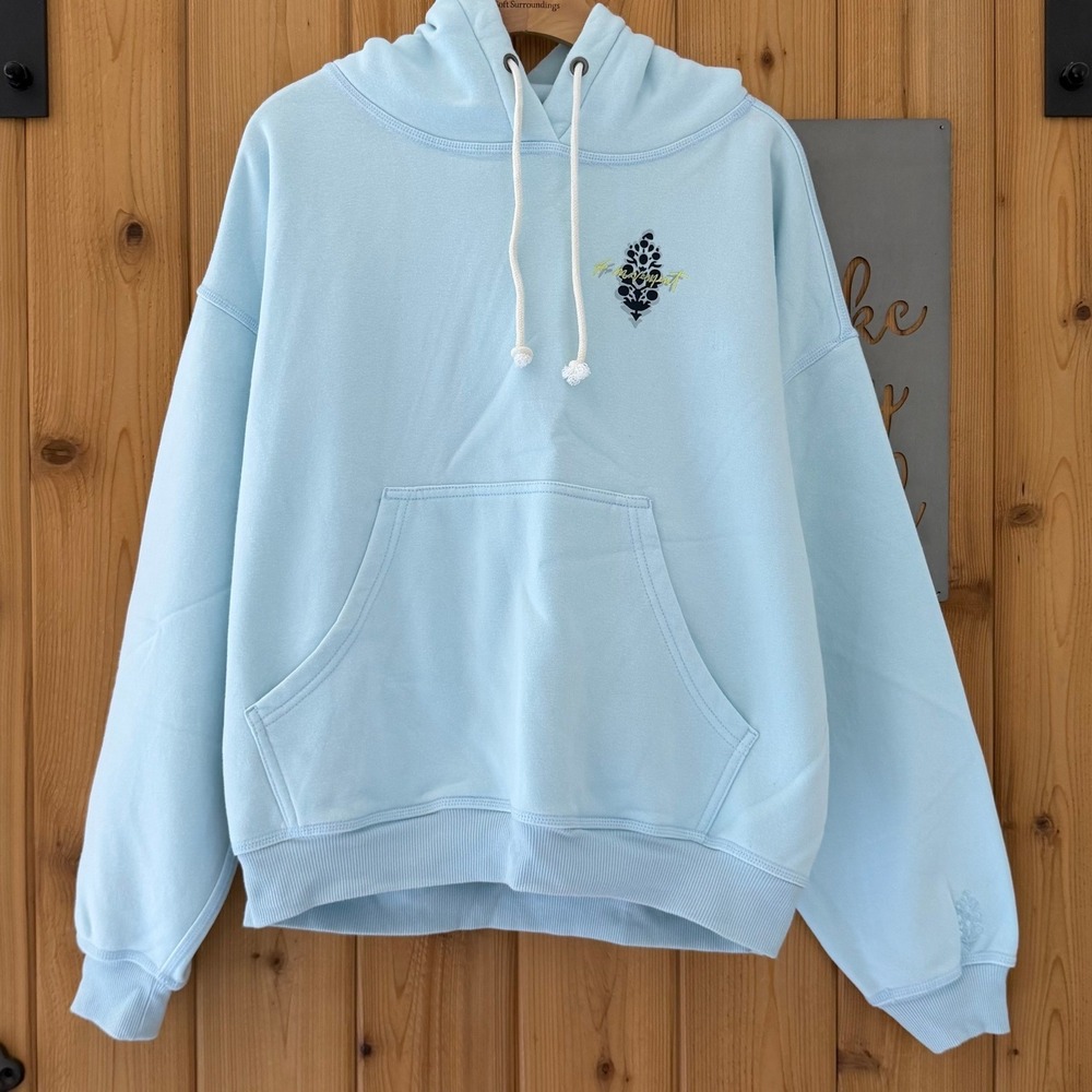 Free People x Movement Final Call Logo Hoodie in Retro Blue Size Small - Picture 3 of 11